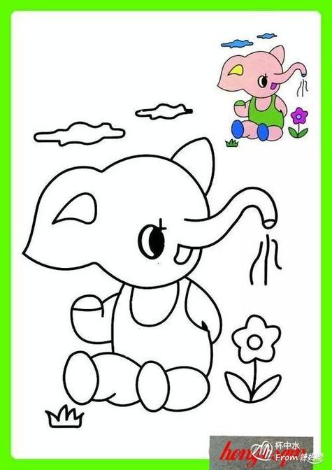 可爱的小动物并涂色非常简单儿童绘画教程儿童简笔画图片大全涂色简单