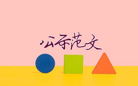 公示范文(6篇)
